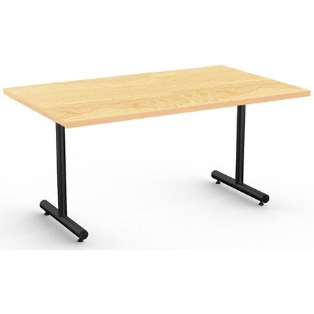 Special-T Table, Black Base, 30inWx60inLx29inH, Crema Maple SCTKING3060BCM